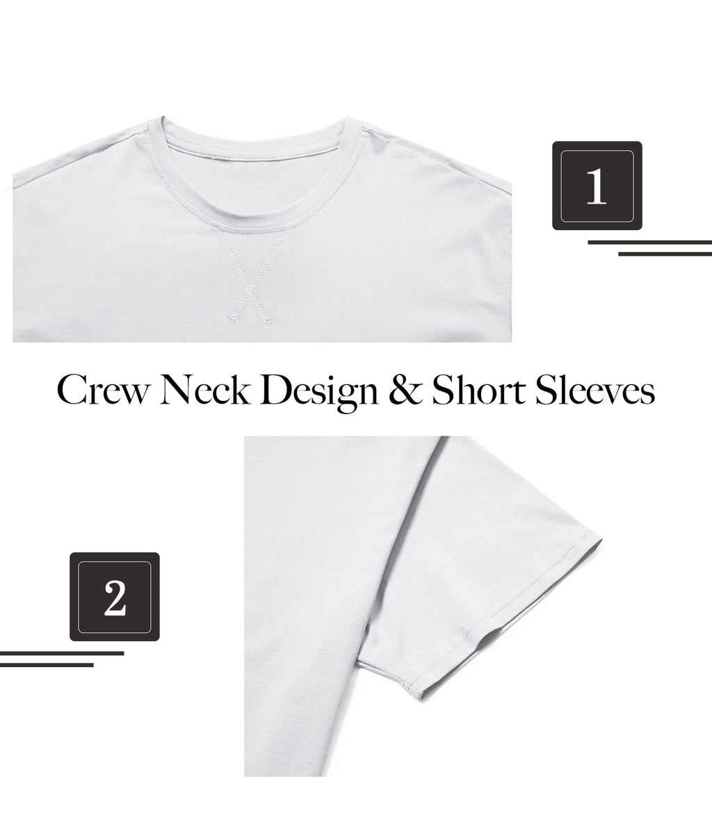 LETAOTAO Mens Hipster Longline T-Shirt Drop Cut Scallop Long Tail Slim Fit Bodybuilding Gym Muscle Workout Tee (L, White 970)