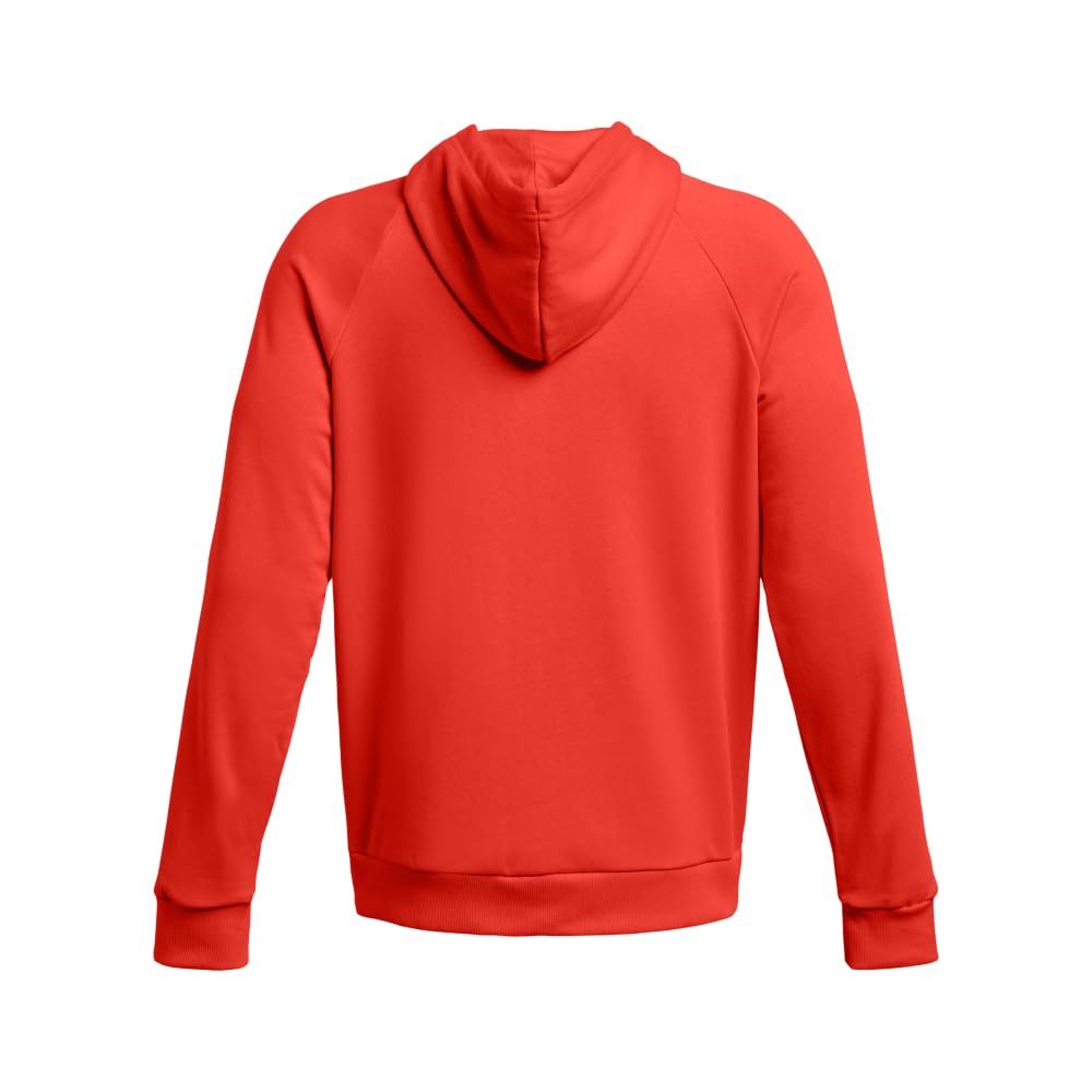 Under Armour Men's Rival Fleece Hoodie, (860) Dark Orange / / White, 3X-Large Tall