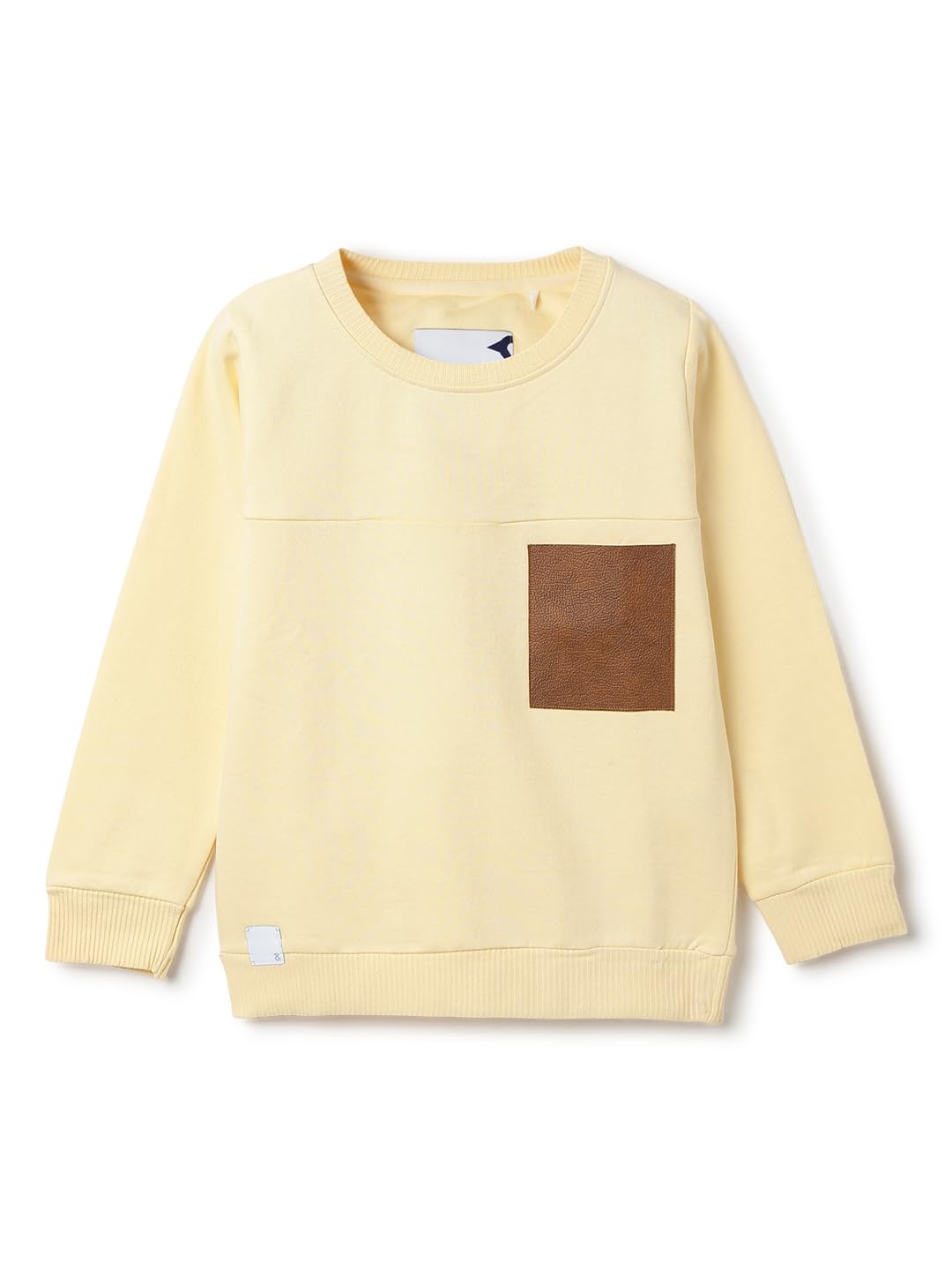 Tales & Stories Cream Cotton Poly Printed Sweatshirt Winterwear for Boys 13-14