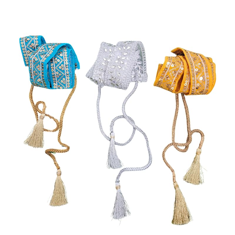 The Cool Grandmom Traditional Set Of 2 Perfect Trending Adjustable Kamarbandh For Girls And Women | Vaddanam Kamarbandh Kandok W 30
