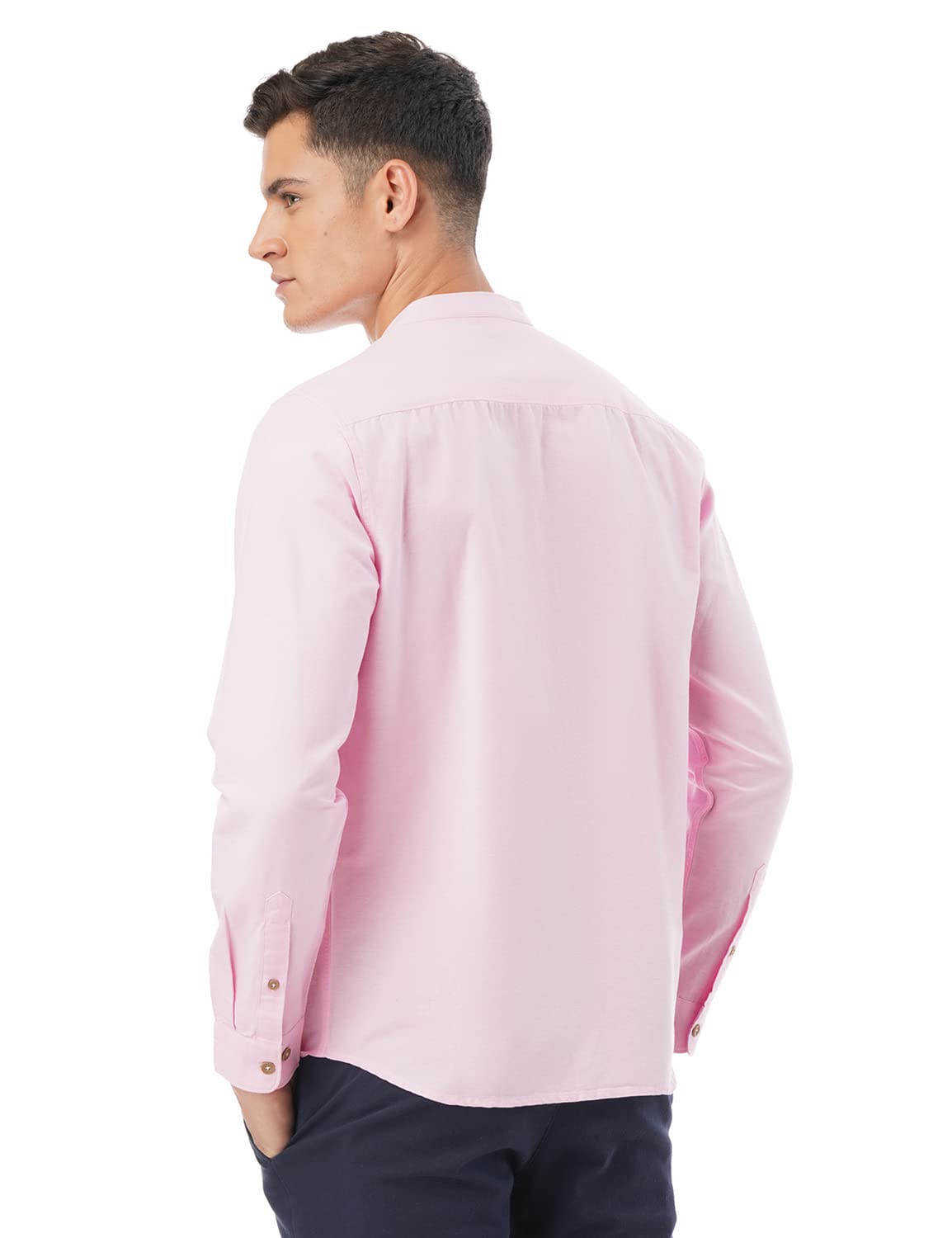 FYLTR Mens Solid Slim Fit 100% Cotton, Linen Look Casual Shirt