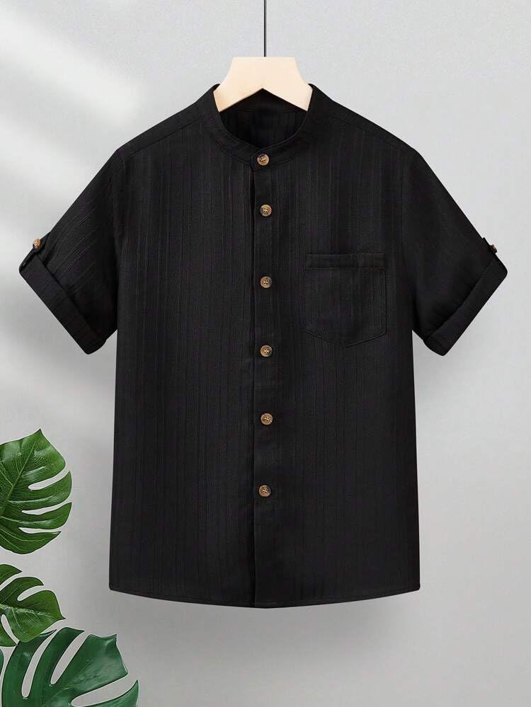 TAGAS Boys Regular Fit Shirt (BS-2033(Combo)_Mint-Black