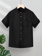 TAGAS Boys Regular Fit Shirt (BS-2033(Combo)_Mint-Black