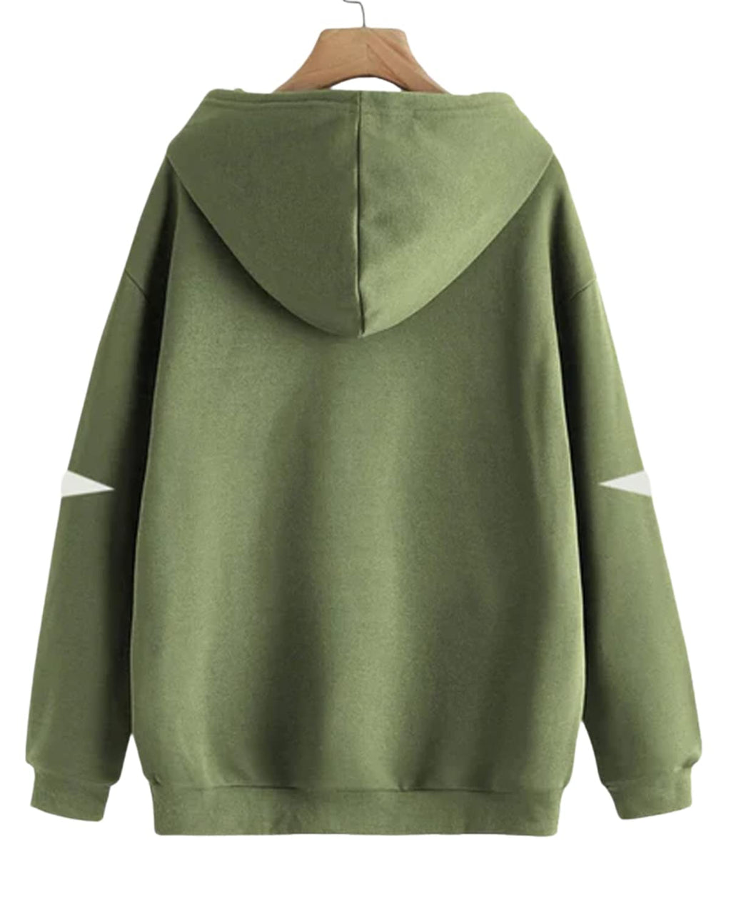 Juneberry Cotton Blend Fleece Regular Fit Elbow Cut Full Sleeve Stylish Hooded Neck Sweatshirt For Women (Jb_W208_Olive)