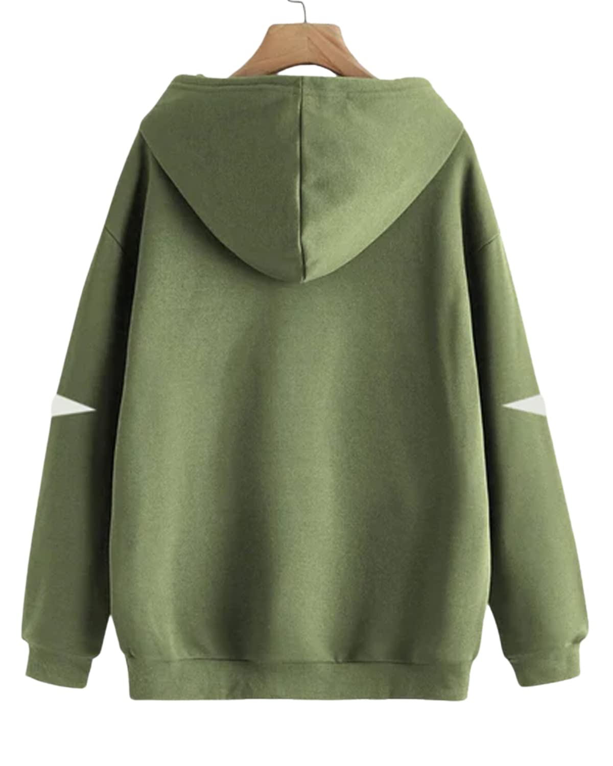 Juneberry Cotton Blend Fleece Regular Fit Elbow Cut Full Sleeve Stylish Hooded Neck Sweatshirt For Women (Jb_W208_Olive)