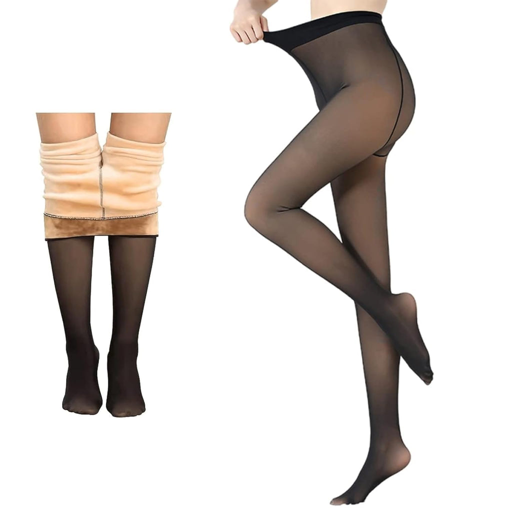DIGITAL SHOPEE Winter Warm Thermal Fleece Lined Women Leggings Pants (Waist Size : 26 to 34 Inch Stretchable) Black