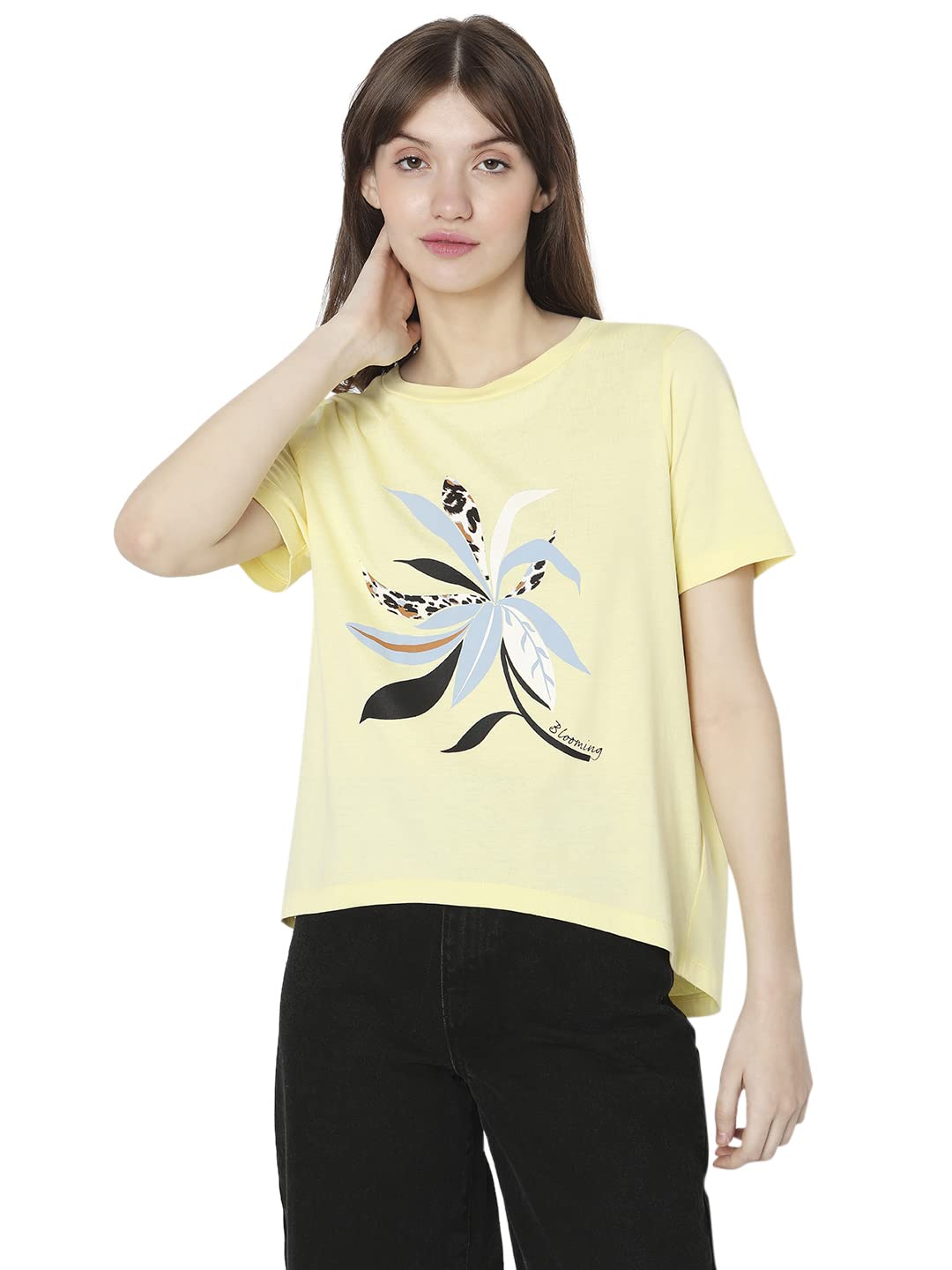 Vero Moda Regular T-Shirt (10298321_Lemon Meringue_S)