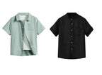 TAGAS Boys Regular Fit Shirt (BS-2033(Combo)_Mint-Black