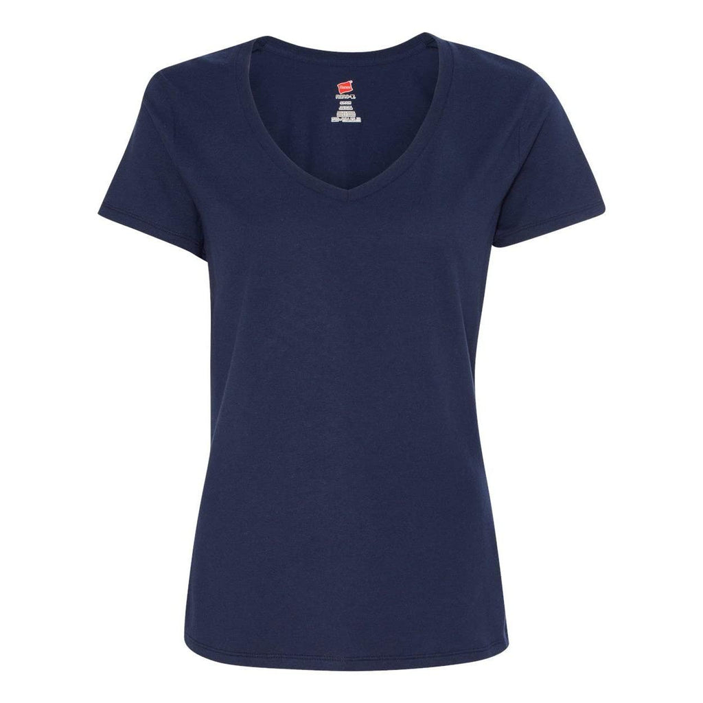 Ladies Perfect-T V-Neck T-Shirt - MAROON - 3XL(D0102H7YWB6)
