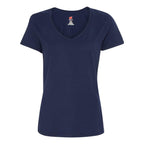 Ladies Perfect-T V-Neck T-Shirt - MAROON - 3XL(D0102H7YWB6)