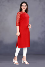 Gauri Laxmi Enterprise Women'S Crepe Straight Kurti