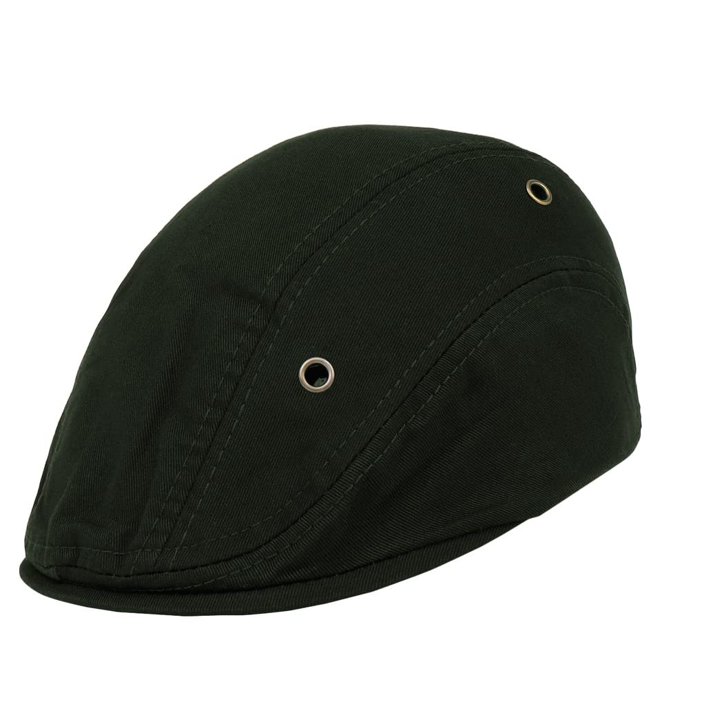 Zacharias MenS Cotton Beret Golf Cap A603 (DarkGreen;Free Size) (Pack Of 1)