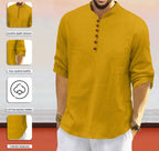 Macsivo MenS Cotton Full Sleeve Short Kurta