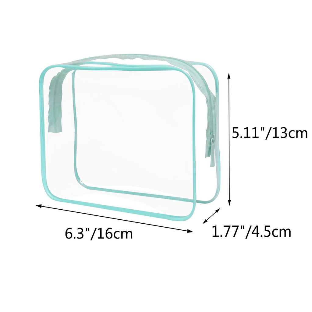 Buminee Clear Travel Bags for Toiletries, Makeup Bags, Cosmetic Bags, 6.3 x1.77 x5.1 Plastic Toiletry Bag, Clear Pouch, Cosmetic