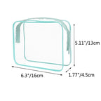 Buminee Clear Travel Bags for Toiletries, Makeup Bags, Cosmetic Bags, 6.3 x1.77 x5.1 Plastic Toiletry Bag, Clear Pouch, Cosmetic