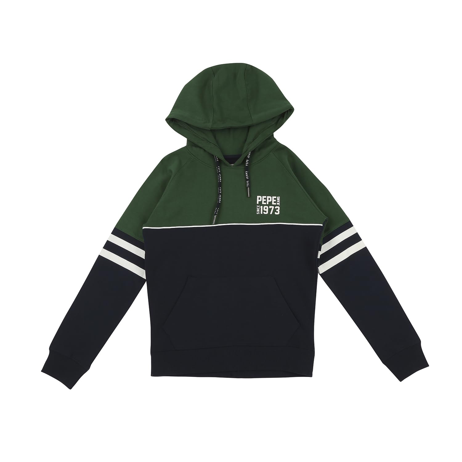 Pepe Jeans BoyS Cotton Blend Hooded Neck Sweatshirt (Pb581487_Forest Green_12)