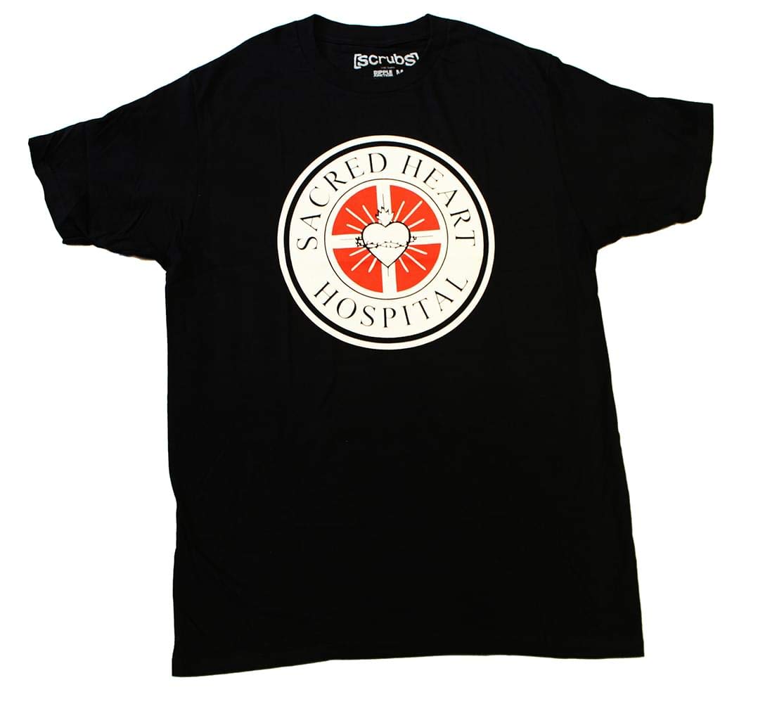 Scrubs Sacred Heart Hospital Men's Black T-Shirt - X-Large