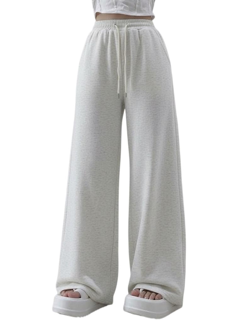 Dockstreet Womens Open Bottom Wide Legged Sweatpants .311025AddOpenBottomMelangeWomenopen Bottoms28 28