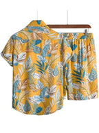 Leriya Fashion Mens Rayon Printed Co-Ord Set, Multicolour, Xl