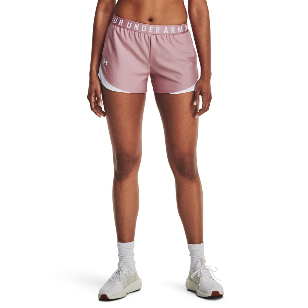 Under Armour Womens Play Up 3.0 Shorts, (697) Pink Elixir/White/White, Medium