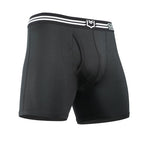 SHEATH 4.0 Men's Modal Boxer Briefs - BLACK - M 32-34 | Dual Pouch, Athletic Fit
