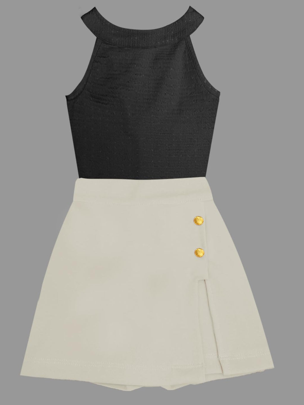 A.T.U.N. (ALL THINGS UBER NICE) Girls Stylish Two Piece Outfit Set with Sleeveless Tank Top and Skort | Casual Summer Clothing