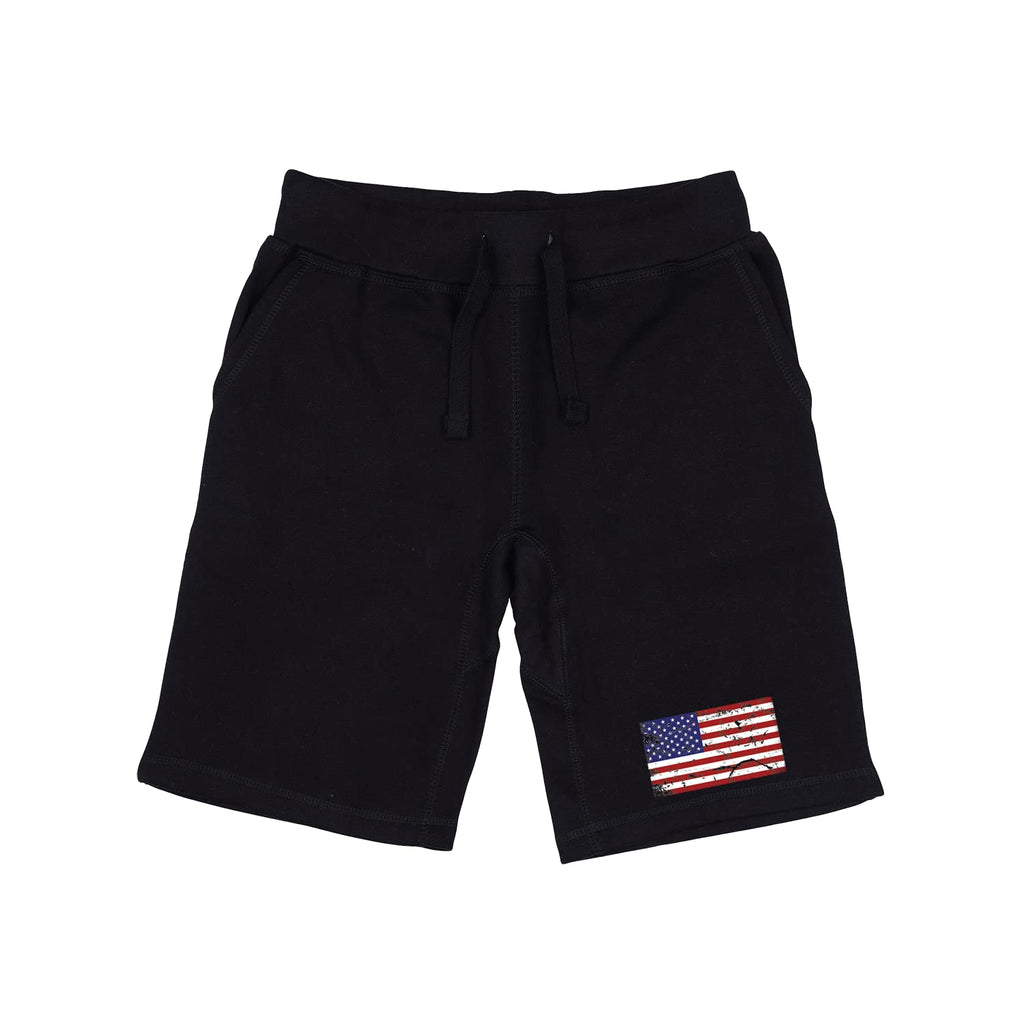 Graphic Shorts, US Flag 2, Black, XL