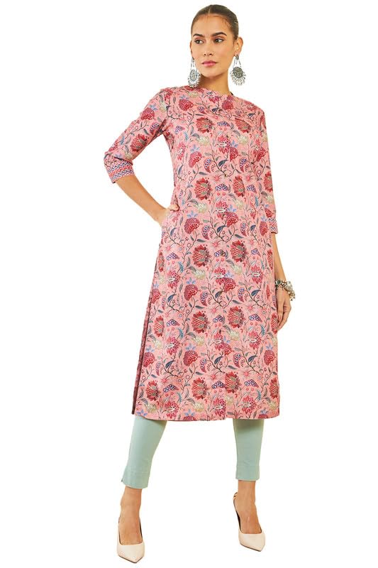 Soch Women Rayon Kurta with Floral Print