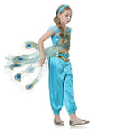 Dressy Daisy Arabian Princess Costume with Headband Halloween Party Fancy Dress Up Belly Dance Wear Outfit for Little Girls Size