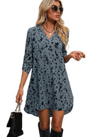 Om Sai Latest Creation Western Dress || Rayon All Over Leopard Printed Western Dresses For Women || Roll Up Sleeve & V-Neck A-Li