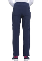 Dickies Women's Scrub Pants Natural Rise Tapered Leg Pull-On Bottoms with 7 Pockets and Knit Waistband DK005T, XS Tall, Navy