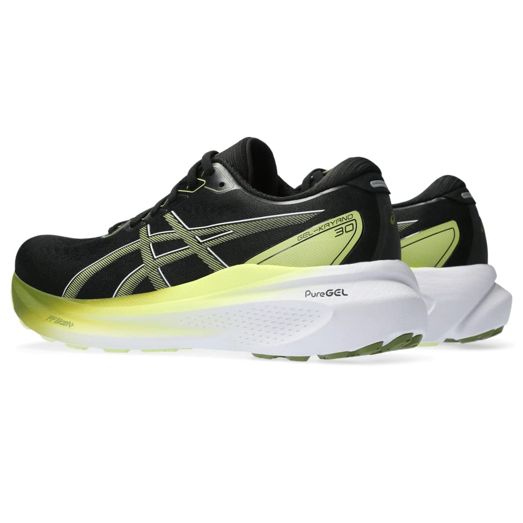 ASICS Men's Gel-Kayano 30 Running Shoes, 9.5, Black/Glow Yellow