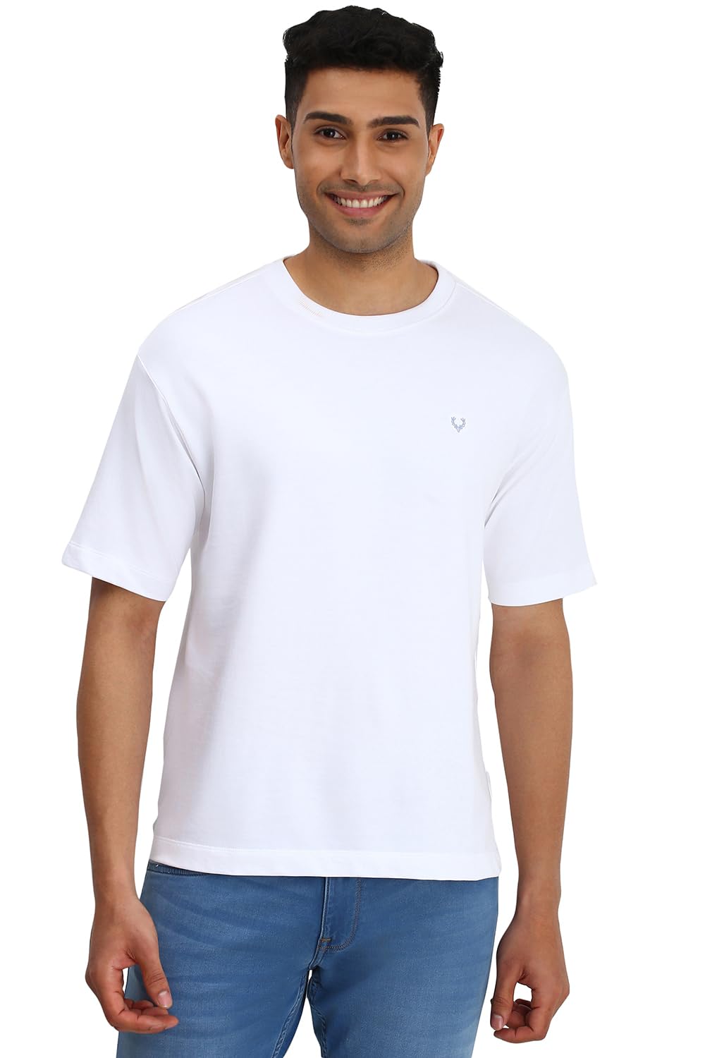 Allen Solly Men Solid Crew Neck Polo Shirt