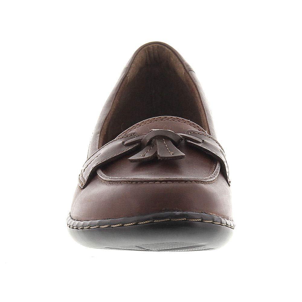 Clarks Women's Ashland Bubble Slip-On Loafer, Brown/Black, 6 M US