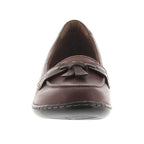 Clarks Women's Ashland Bubble Slip-On Loafer, Brown/Black, 6 M US