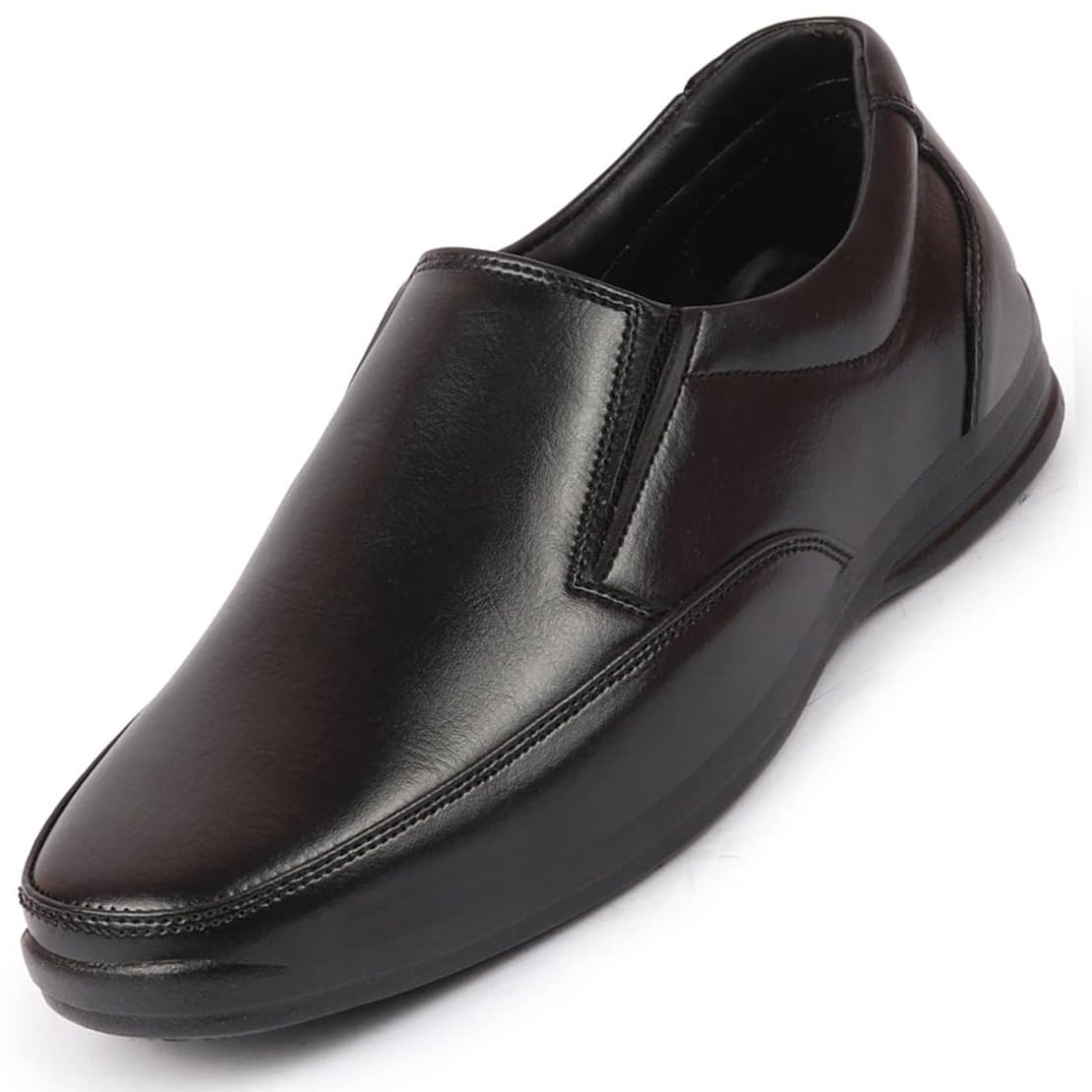 FAUSTO FST KI105 BLACK48 Mens Black Formal Office Dress Comfort Slip On Shoes (14 UK) 14