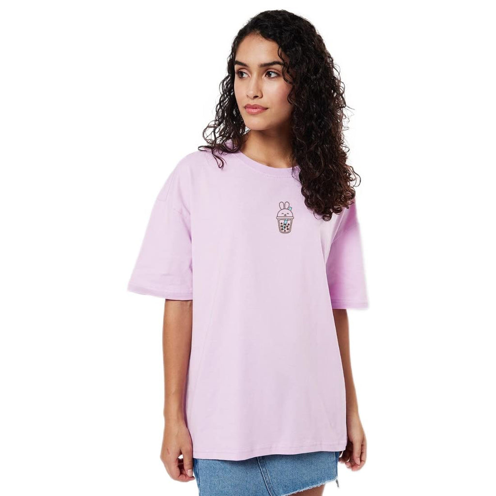 Bewakoof Women Graphic Print Purple Half Sleeve Crew Neck T-Shirt