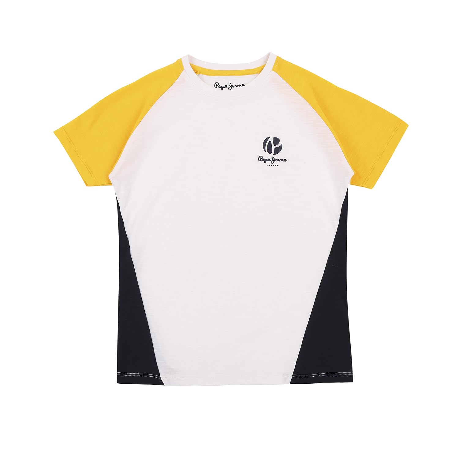 Pepe Jeans Boys Regular Fit Colour Block T-Shirts Gold