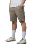The Souled Store Chino Shorts: Desert Men and Boys Buttoned Solid Regular Fit Knee Length Cotton Blend Chino Shorts
