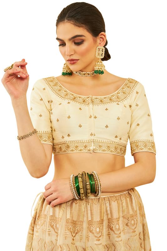 Soch Women Silk Blend Embroidered Blouse with Work