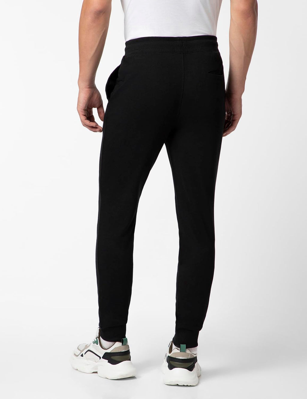 FYLTR Mens Casual Joggers with Pintuck Design - Elasticated Waist with Drawstring | Welt Back Pocket | Solid Color