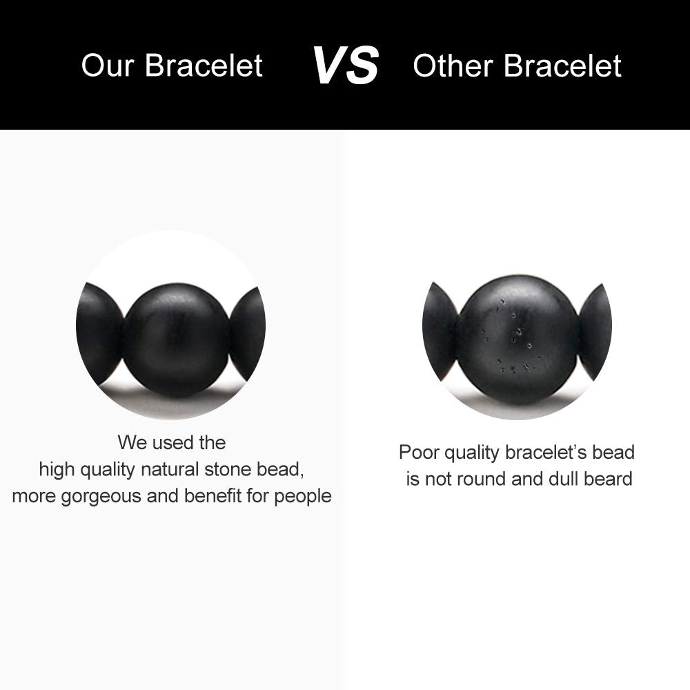 Dad Christmas Gifts Mens,Women Bracelet, Natural Black Lava Rock Stone Anxiety, Adjustable Aromatherapy Essential Oil Diffuser H