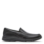 Rockport Mens Eberdon Slip-On Loafer- Black Leather/Flint-10.5 M