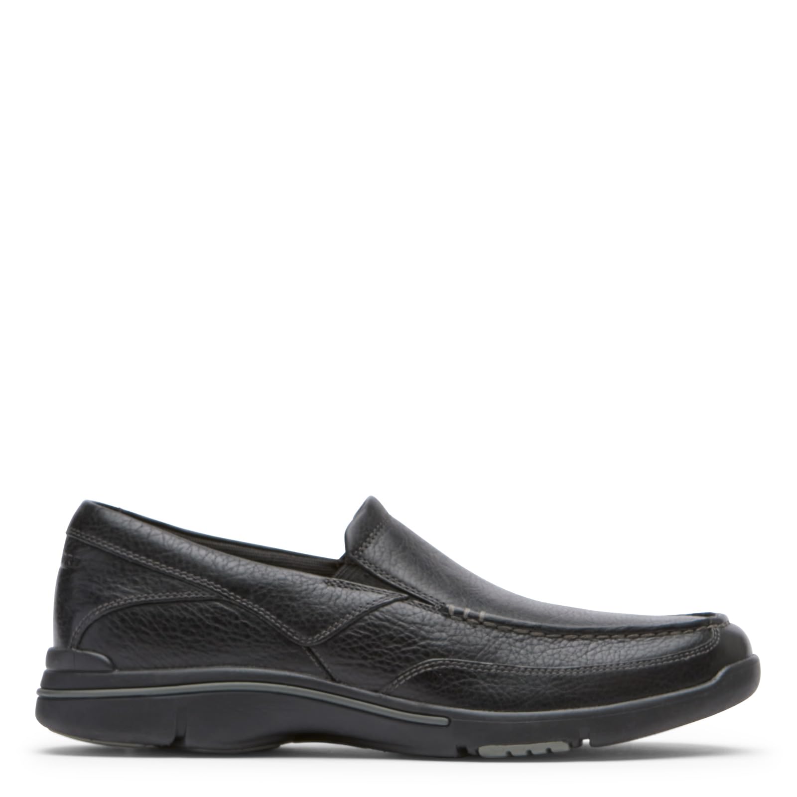 Rockport Mens Eberdon Slip-On Loafer- Black Leather/Flint-10.5 M