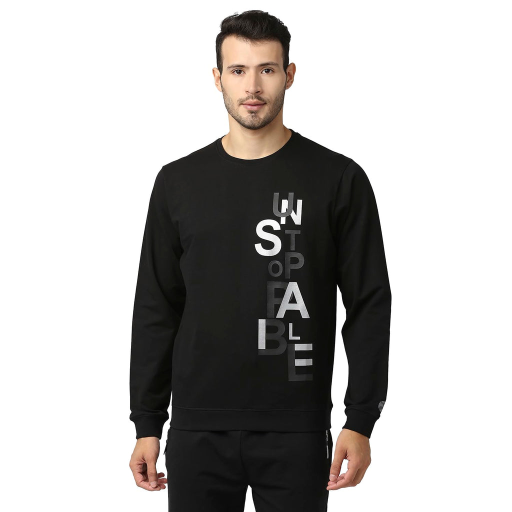 Pepe Jeans MenS Cotton Blend Crew Neck Sweatshirt (Pm582438_Black_2Xl)