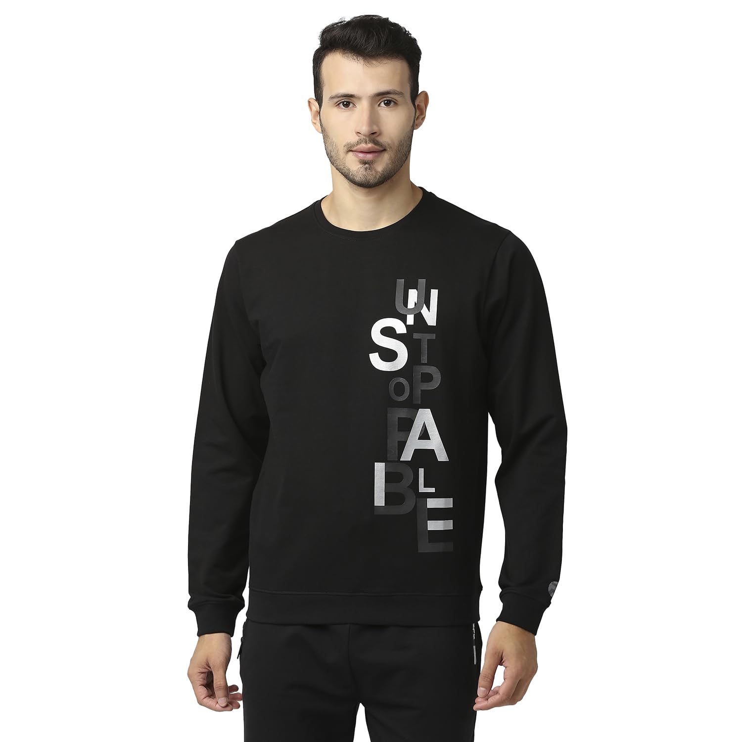 Pepe Jeans MenS Cotton Blend Crew Neck Sweatshirt (Pm582438_Black_2Xl)