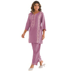 SHIENZY Ethnic Co-Ord Set | Casual Pant Top for Women | Fancy Kurta Set | Full Dress Pair | Stylish Kurti Outfit | Co-Ordination