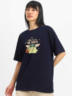 Juneberry Pure Cotton Oversized Loose Fit Drop Shoulder Official Star Wars Merchandise Cool & Latest Graphic Printed Round Neck