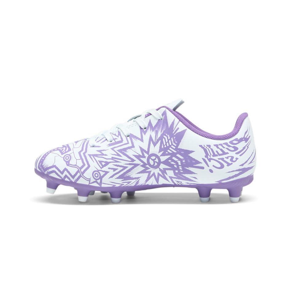 PUMA Tacto Christian Pulisic Firm, Artificial Ground Soccer Cleats Sneaker, Dewdrop-Ultraviolet, 10 US Unisex Big Kid