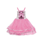 VOWOV Halloween Girls Dress Up Princess Fairy Costume Set with Dress, Wings, Wand and Headband for Children Ages 3-10
